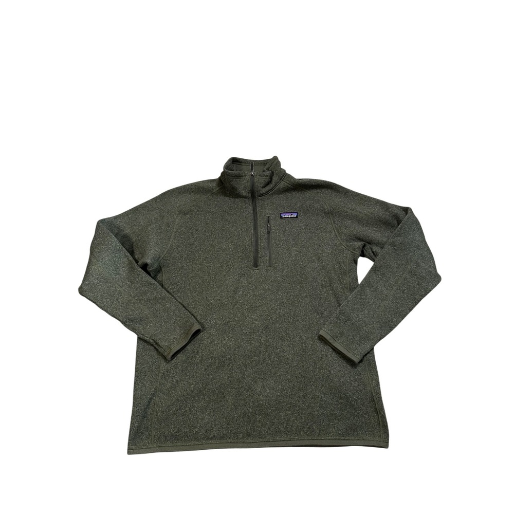 Patagonia Better Sweater 1/4 Zip Fleece Pullover Mens Large Green STY25522 FA18‎